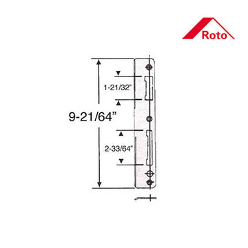 Roto Latch And Deadbolt Strike, Left Hand - Brass